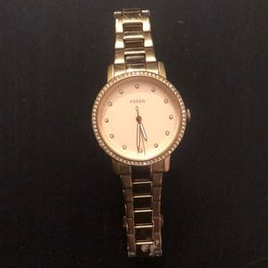 Rose Gold Fossil Watch